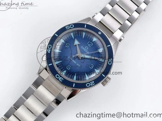 0308 Seamaster 300 Heritage VSF 1:1 Best Edition Blue Dial on SS Bracelet A8912 Super Clone Packable 7716